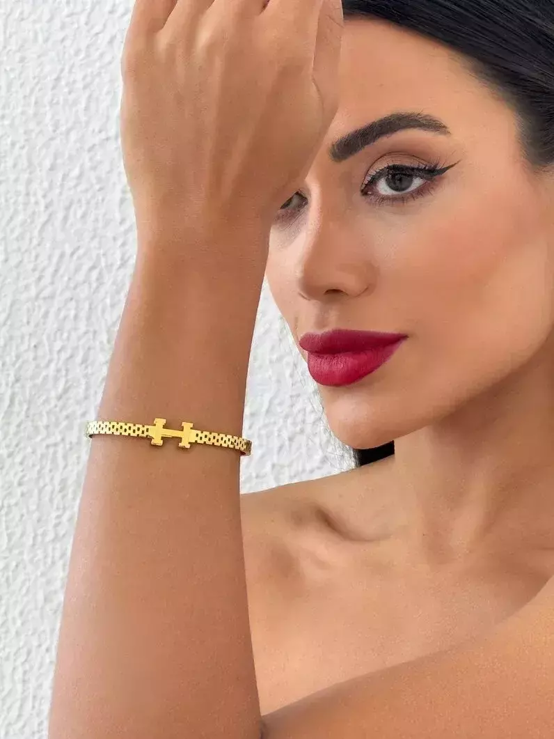 Bracelete Ouro 18k Vazado