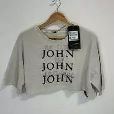 Cropped john john whitney romance cinza claro
