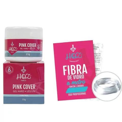 Kit 1 Gel Control 15g + 1 Fibra Vidro 1,45mts - HQZ Nails