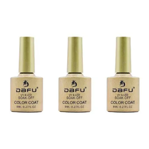 Kit Com 3 Esmalte Gel Glitter Rio De Ouro Sortidos - Dafu