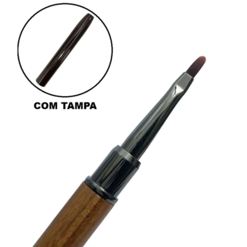 Pincel Língua de Gato #2 Gel UV/LED Kaisa Cabo de Madeira