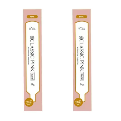 Kit 2 Gel Construtor Classic Pink Sachê HARD 14g - Vólia