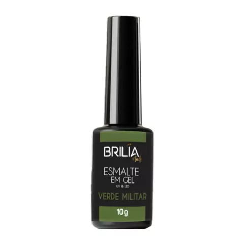 Esmalte Em Gel Para Unhas Verde Militar 10g - Brilia Nails