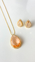 Conjunto Gota Cristal dourado - loja online