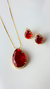 Conjunto Gota Cristal dourado na internet