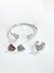 Conjunto coração martelado - comprar online