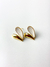 Brinco coração esmaltado - dourado - comprar online