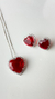 Conjunto Coração Cristal prata - comprar online