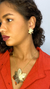 Brinco flor escovada - comprar online