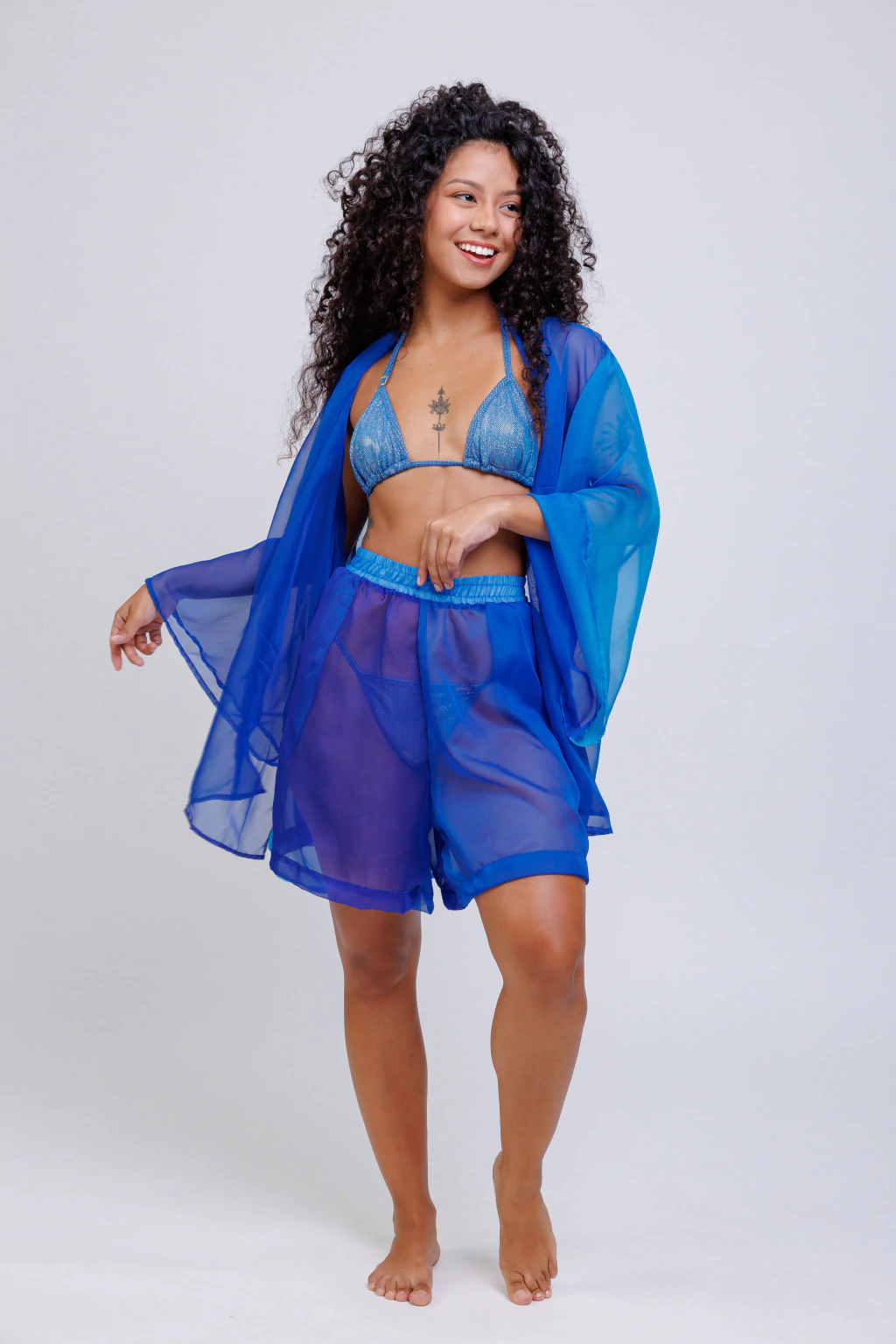 Saída Short Azul