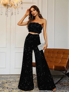 Conjunto top y pantalon flower - itdress