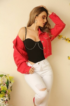Chamarra con estoperoles - itdress