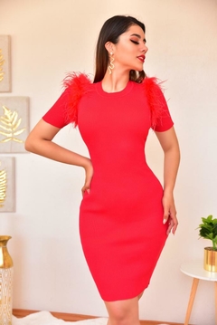 Vestido plumas - comprar en línea