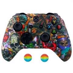 Para Xbox One XS Controller Gamepad Camo Capa de Silicone Pele Grip Capa Protetora para Xbox One Joystick Fino - loja online