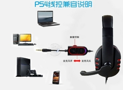 Fones de ouvido para jogos com fio fone de ouvido com microfone para computador, laptop, PS4 Play Station 4, Nintendo Switch, tablet - loja online