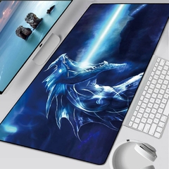 Imagem do Tapete de mouse grande dragão japonês cadeado legal para jogos de borda mouse pad sobre a mesa tapetes para notebook notebook de borracha para jogos de velocidade tapete de jogo
