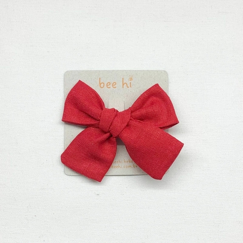 Laço Alice Vermelho - Tecido Linho - comprar online