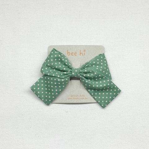 Laço Mari Poá Verde - Tecido Tricoline - comprar online