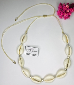 choker buzios com perola
