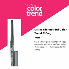delineador retrátil para olhos cor preto - comprar online