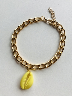 pulseira correntaria dourada na internet