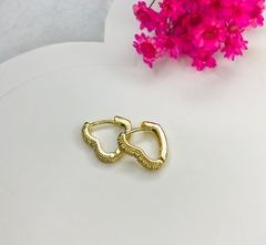 brinco argola zirconia (P) semijoia - comprar online