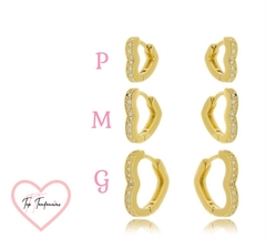 brinco argola zirconia (G) semijoia - comprar online