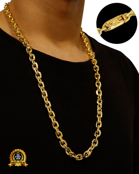 CORRENTE BANHADA: CADEADO QUINA 8MM