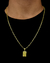 CONJUNTO: CORRENTE TIJOLINHO 2MM + PINGENTE SALMO 23 P