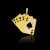 Pingente Cartas [Cravejado] - 2,8x4,1cm - Banhado a ouro 18K -