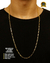 CONJUNTO BANHADO: CORRENTE + PULSEIRA TIJOLINHO 4MM na internet