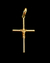 CONJUNTO: CORRENTE PITBULL 1,5MM + PINGENTE CRUZ PALITO PEQUENO - Gold Importts