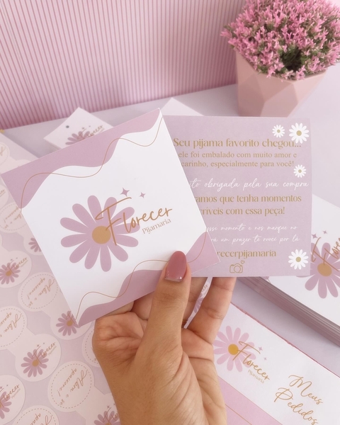 Cartão personalizado frente e verso