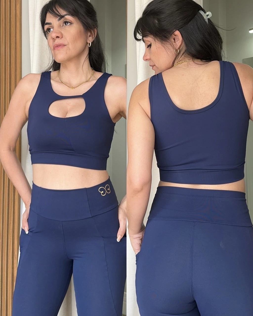 Conjunto fitness legging com bolso e Top Bianca.