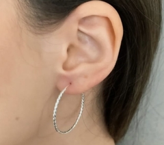 Argola Twisted - Prata 925 - comprar online