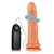 Pênis Com Vibrador e Ventosa 18,5cm x 4,5cm Pele Rotativo - comprar online