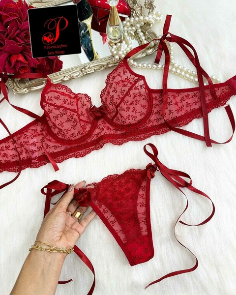 CONJUNTO ROMANCES LAÇOS VERMELHO - comprar online