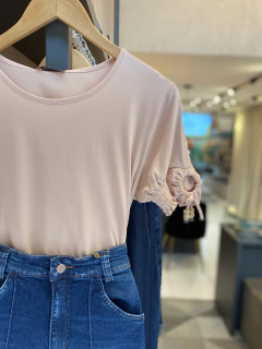 Blusa Malha Argola Manga na internet