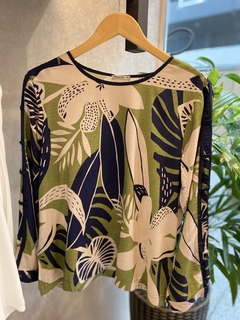 Blusa Estampada Viscose Mg Longa - comprar online