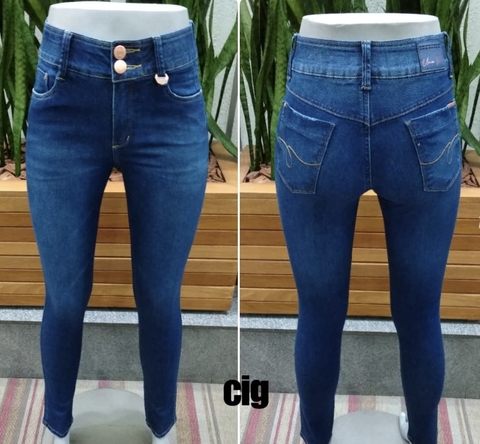 Calça Cigarrete Jeans Escuro
