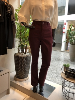 Calça Sarja Reta Vinho - loja online