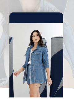 Jaqueta Parka Jeans