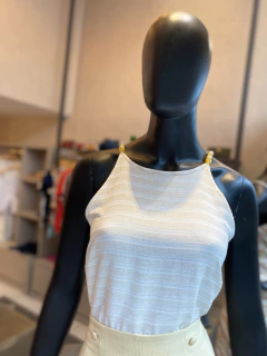 Blusa Alça Viscolinho Natural