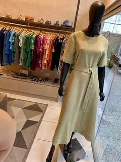 Vestido Verde Crepe Linho