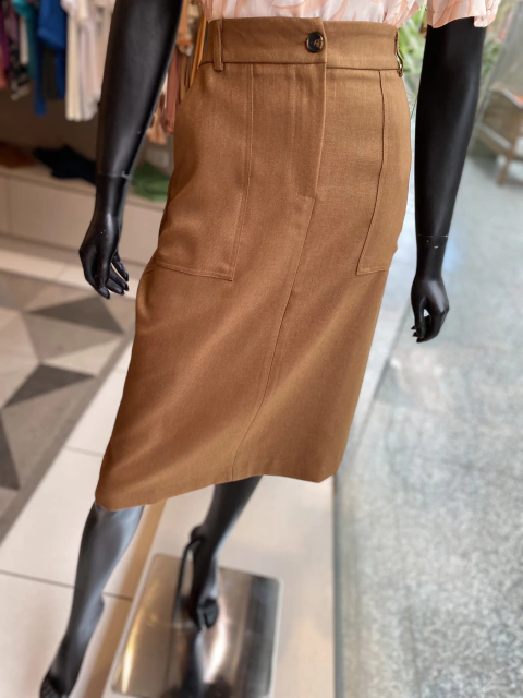 Saia Bolso Frontal - Fino Look - Loja de Moda Feminina em São José dos Campos 