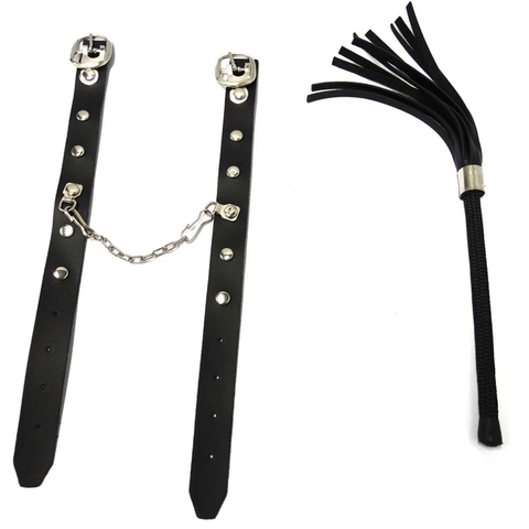 CHICOTE COM HASTE 10CM E ALGEMA FINA - DOMINATRIXXX
