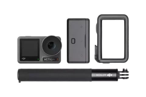 DJI OSMO ACTION 3 ADVENTURE COMBO ACTION CAMERA 4K À PROVA D'ÁGUA PARA VLOGS YOUTUBE