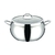 CAÇAROLA EM AÇO INOX COM TAMPA EM VIDRO 22CM / 5L REF:2031