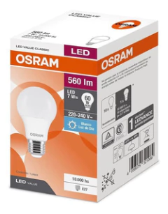 LAMPARA LED BLANCA LUZ DIA OSRAM 7 W 560 LM