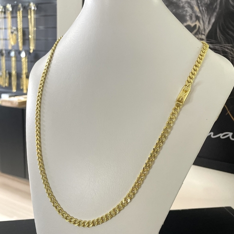 Corrente Pitbull 6mm / Banhada a Ouro 18k